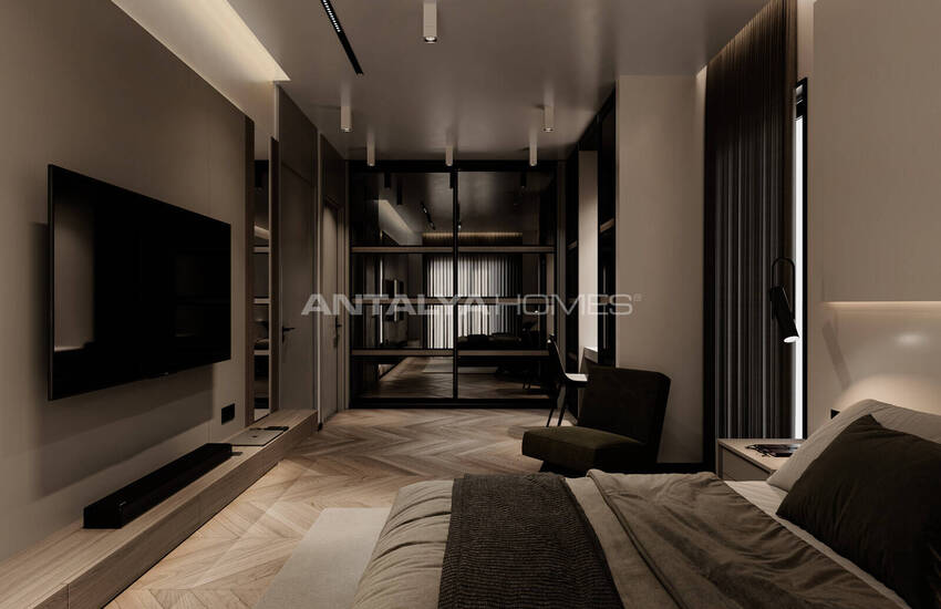 منازل دوبلكس منفصلة ذات تصميم واسع في بودروم توركبوكو 42