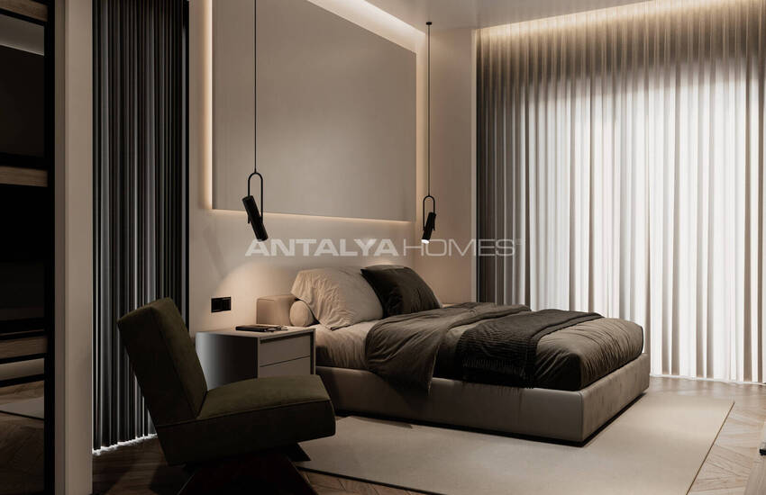 منازل دوبلكس منفصلة ذات تصميم واسع في بودروم توركبوكو 39