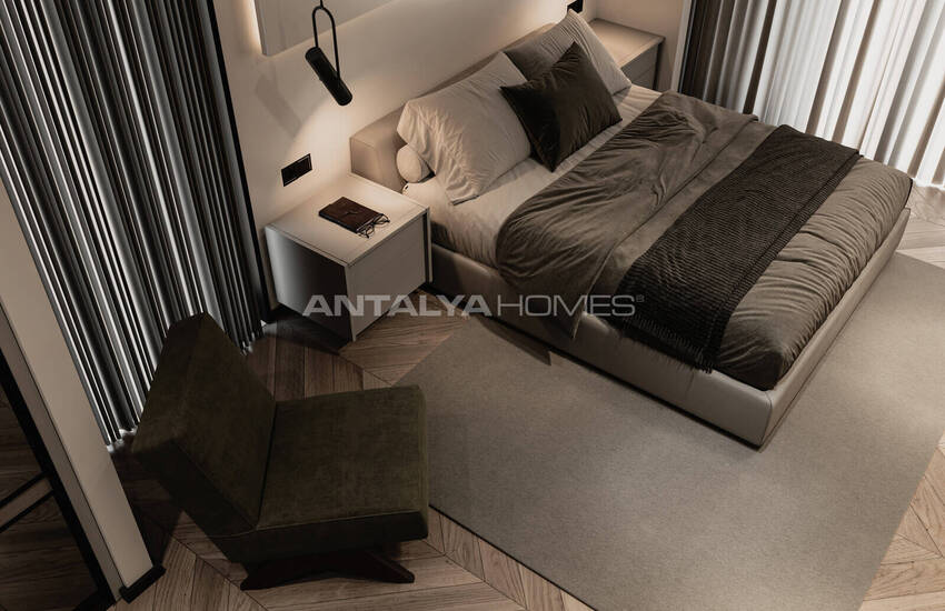 منازل دوبلكس منفصلة ذات تصميم واسع في بودروم توركبوكو 37