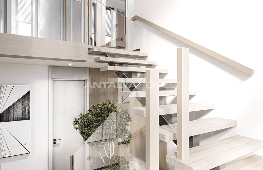 منازل دوبلكس منفصلة ذات تصميم واسع في بودروم توركبوكو 33