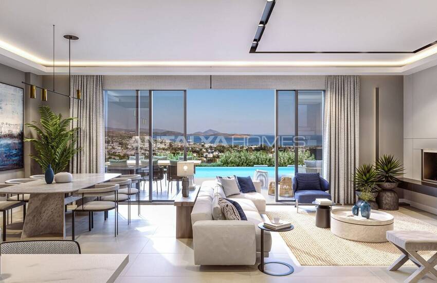 Stijlvolle Vrijstaande Huizen Met Tuin En Zwembad In Bodrum 13