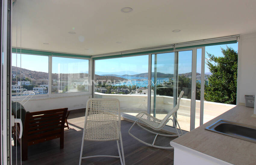 Muğla Bodrum'da Müştemilatlı Deniz Manzaralı Müstakil Villa 20