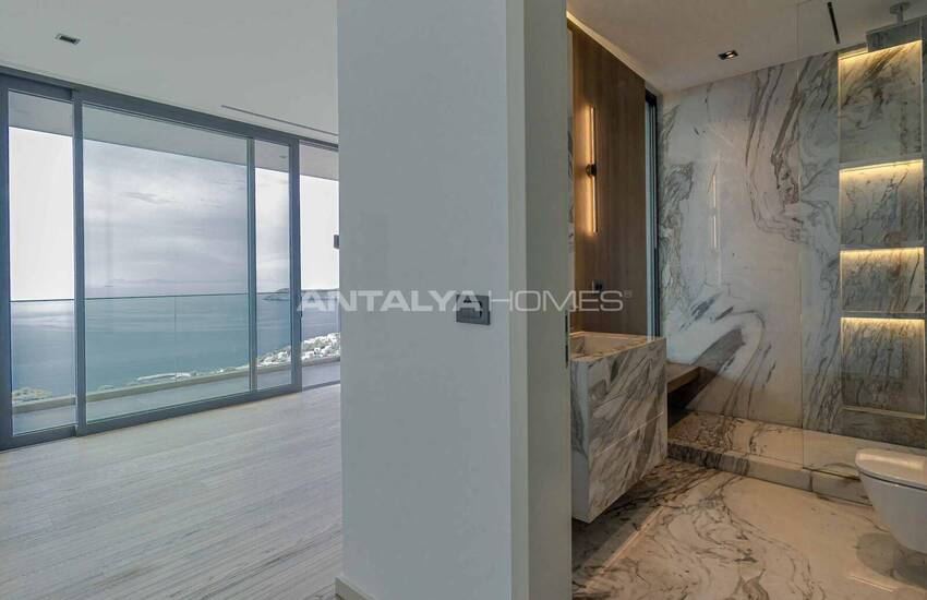 ویلا مستقل با دید دریا با استخر در بدروم ترکیه 14