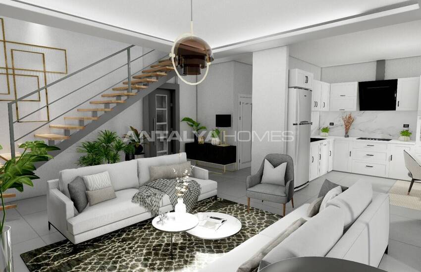 Detached Houses in a Complex with Pool in Çalış Fethiye 19