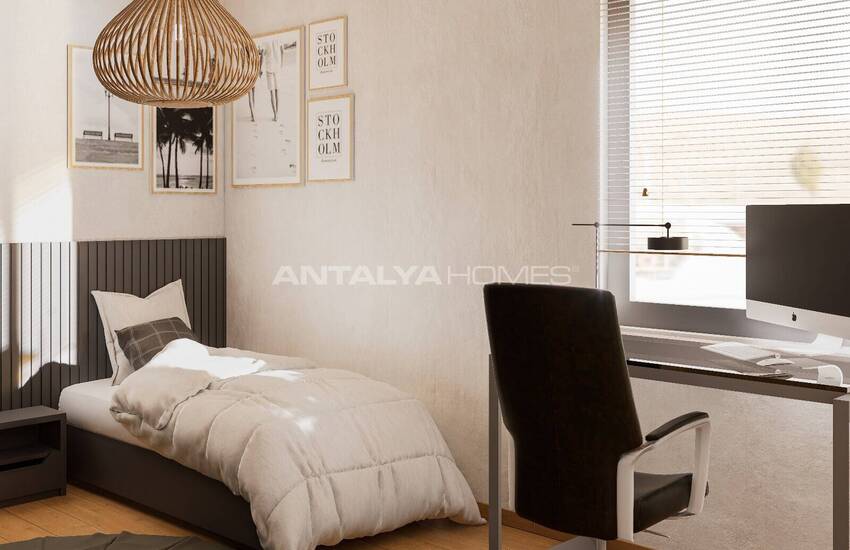 Двухквартирные дома с 4 спальнями и бассейнами в Мугла Эсентепе 15