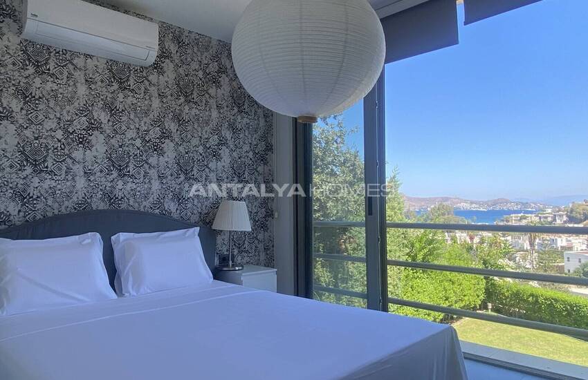 Villa Avec Vue Sur La Mer Et Piscine À 400 M De La Mer À Bodrum 15