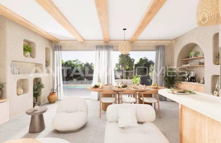 Bodrum Gümüşlük'te Geniş ve Aydınlık Havuzlu Villalar 8
