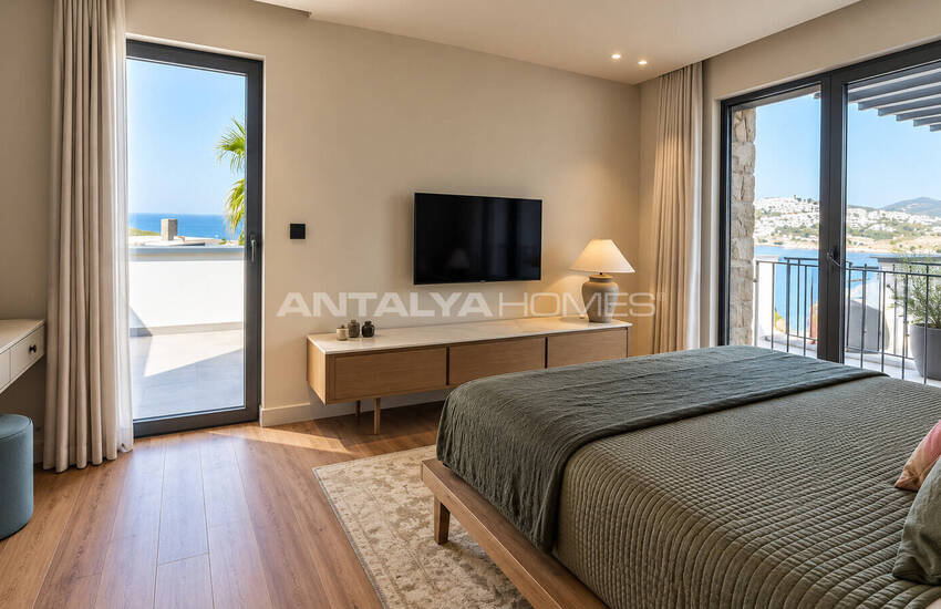 Detached Villas for Sale with Sea Views in Bodrum Muğla 48