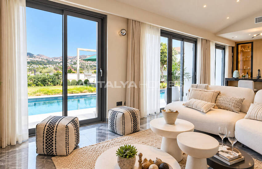 Detached Villas for Sale with Sea Views in Bodrum Muğla 23