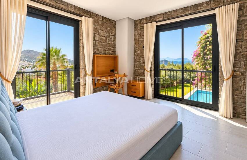 Bodrum'da Özel Havuzlu Şık Tasarımlı Malikane 42