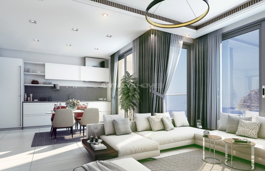 Alanya Merkez'de Mükemmel Doğa ve Şehir Manzaralı Daireler 7