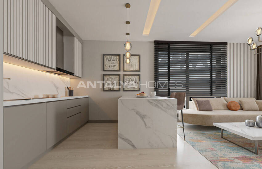 املاک و مستغلات در یک مجتمع با یک استخر در نزدیکی دریا در Tömük، مرسین 28