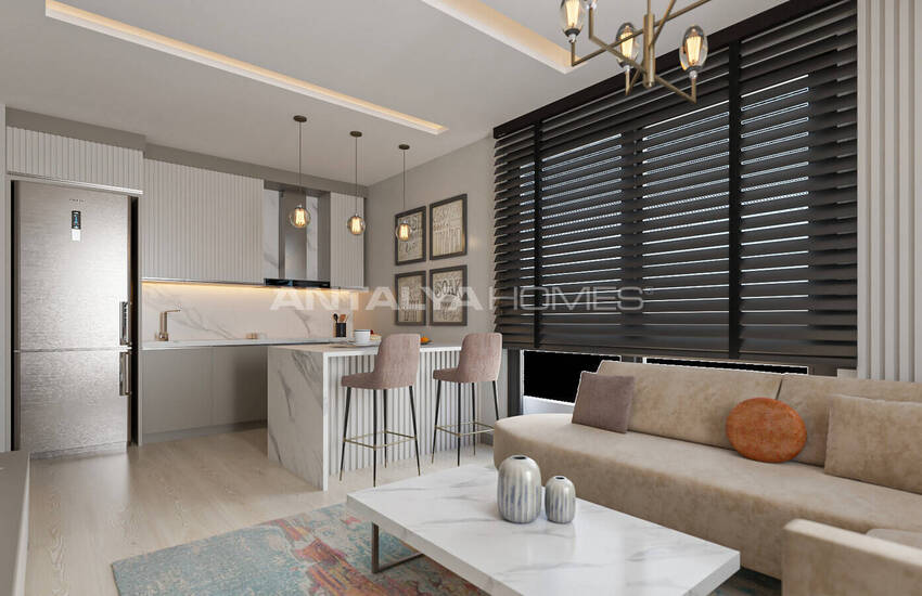 املاک و مستغلات در یک مجتمع با یک استخر در نزدیکی دریا در Tömük، مرسین 26