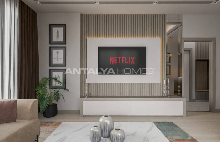 املاک و مستغلات در یک مجتمع با یک استخر در نزدیکی دریا در Tömük، مرسین 25