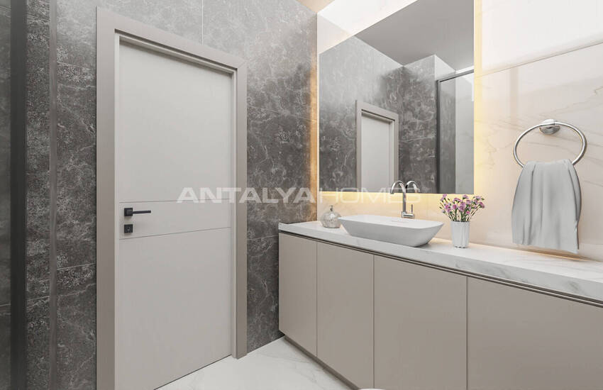 املاک و مستغلات در یک مجتمع با یک استخر در نزدیکی دریا در Tömük، مرسین 45