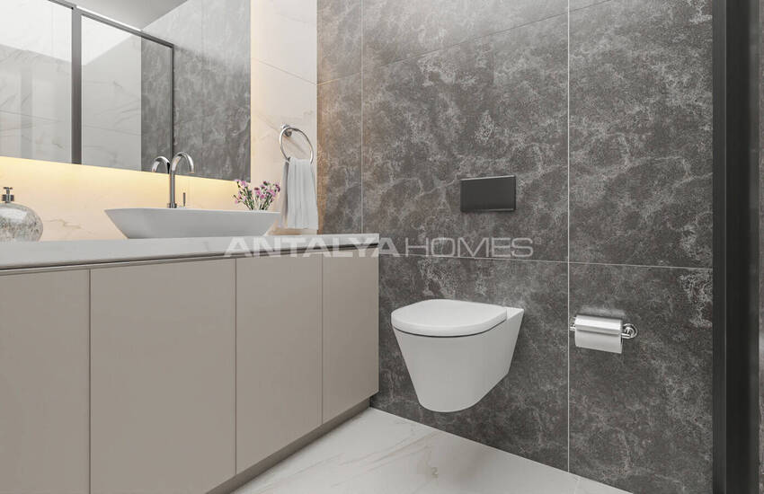 املاک و مستغلات در یک مجتمع با یک استخر در نزدیکی دریا در Tömük، مرسین 44