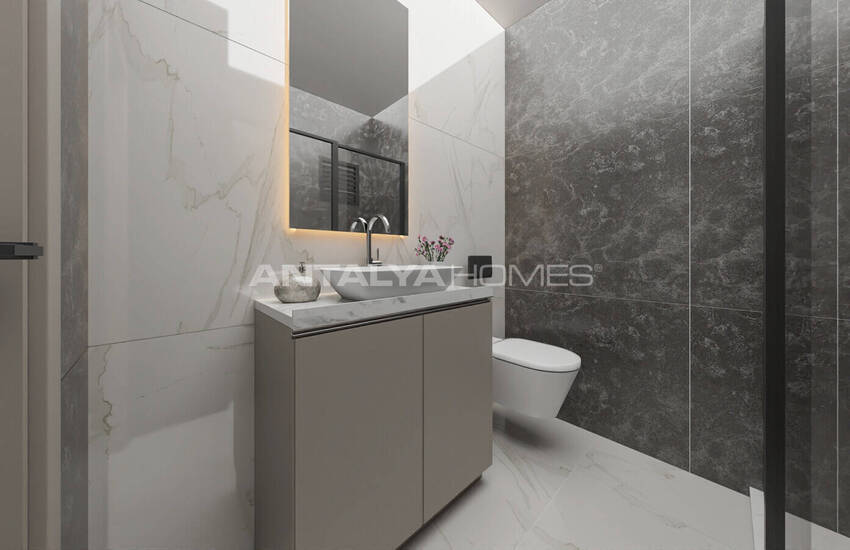 املاک و مستغلات در یک مجتمع با یک استخر در نزدیکی دریا در Tömük، مرسین 43