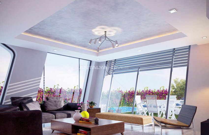 Футуристические Виллы с Частным Бассейном в Анталии Турция 8