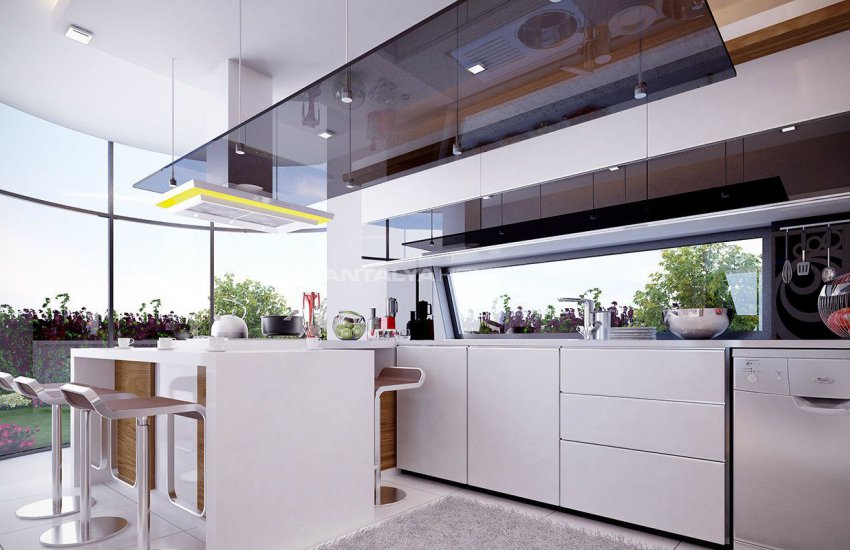 Футуристические Виллы с Частным Бассейном в Анталии Турция 19