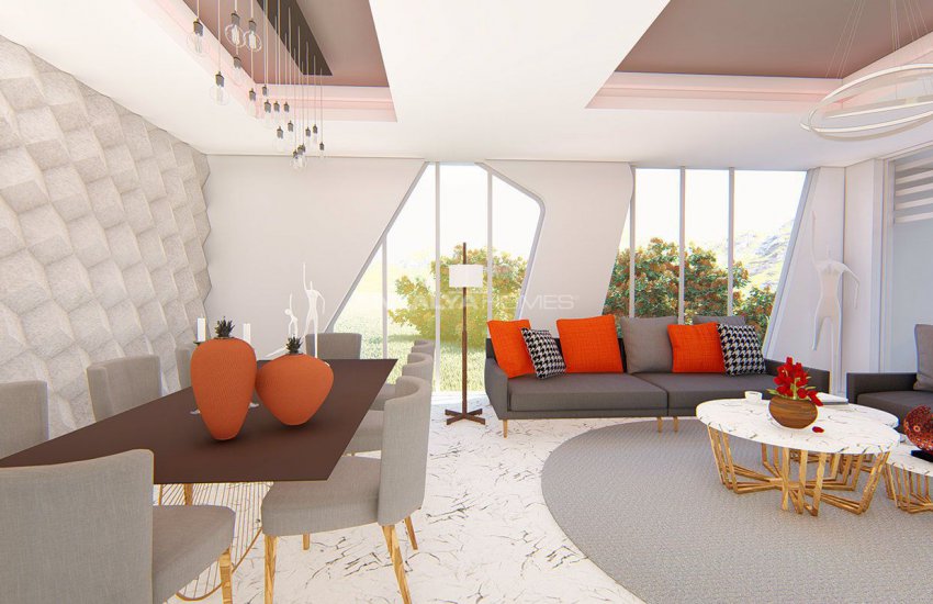 Футуристические Виллы с Частным Бассейном в Анталии Турция 10