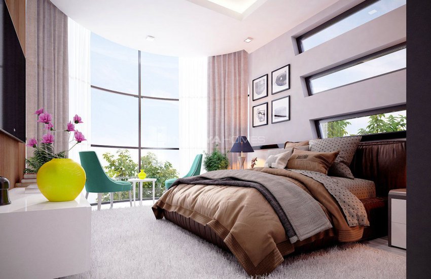 Футуристические Виллы с Частным Бассейном в Анталии Турция 11