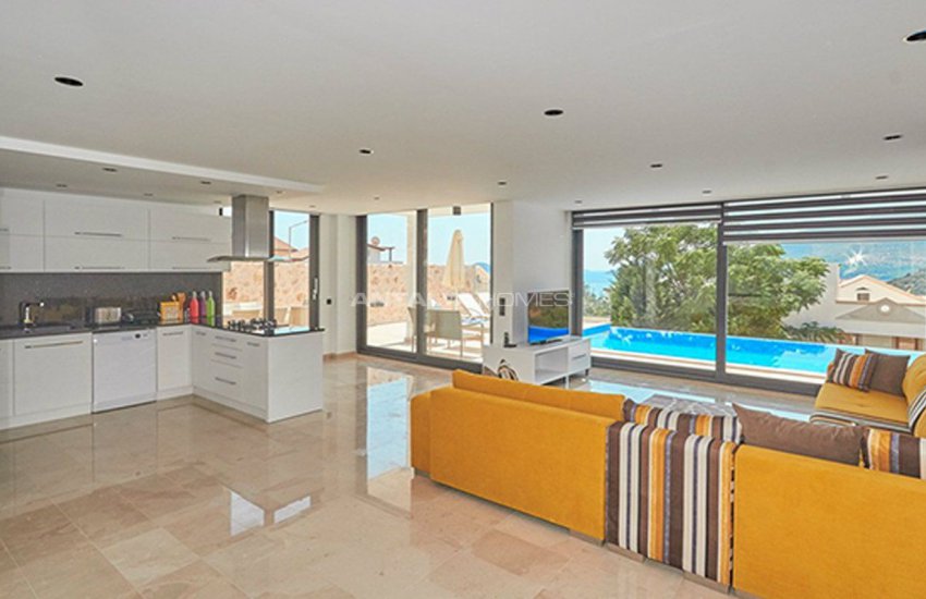 Impressive Furnished Villa with Sea View for Sale in Kalkan 11