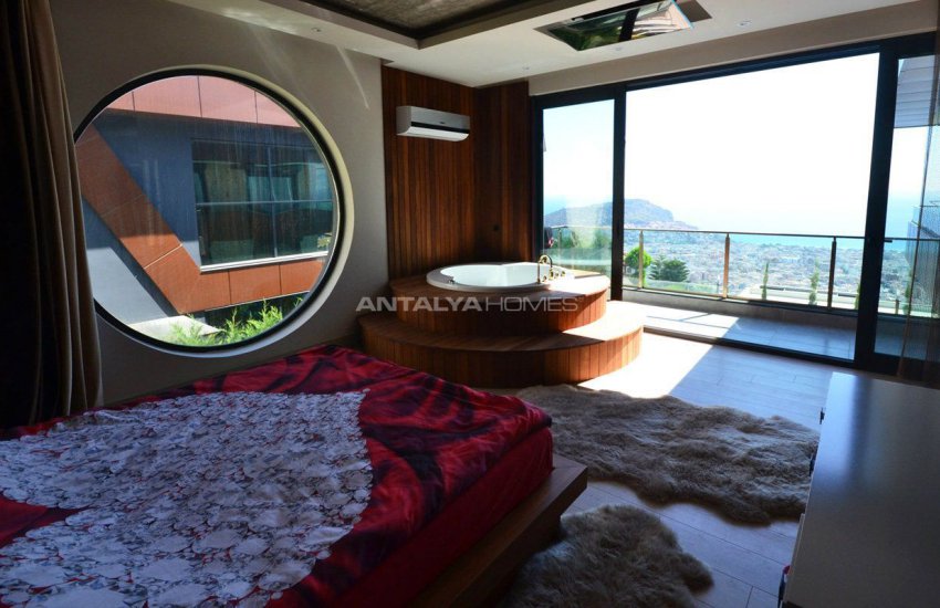 Alanya Bektaş’ta Panoramik Deniz Manzaralı Lüks Villalar 26