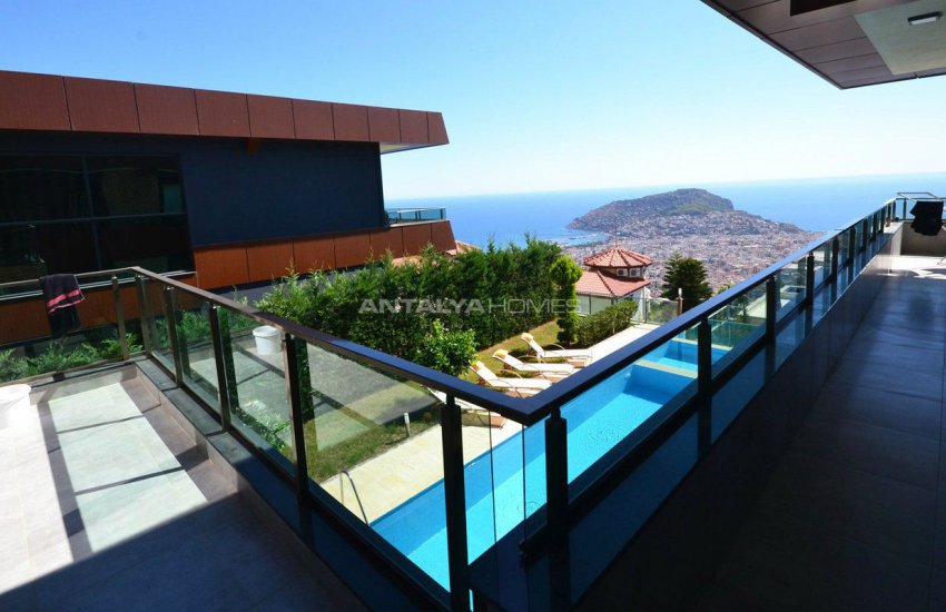 Alanya Bektaş’ta Panoramik Deniz Manzaralı Lüks Villalar 19