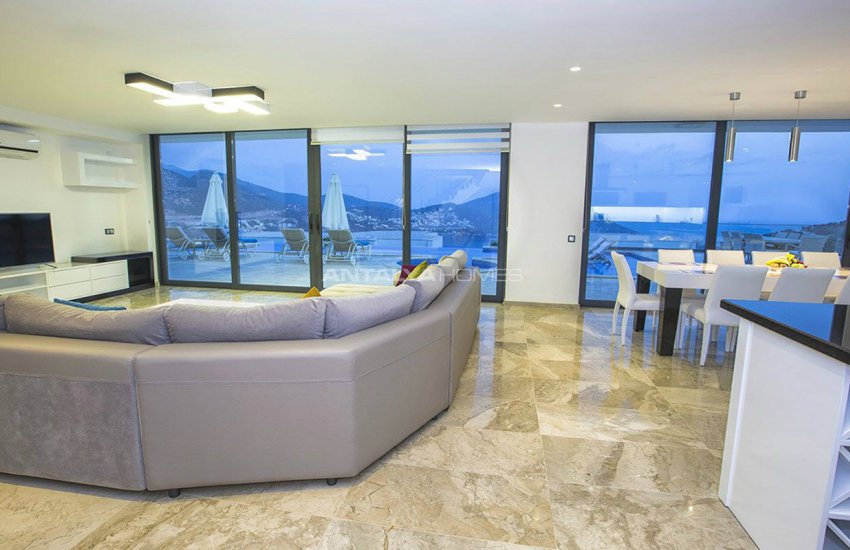 Sea View Duplex Villa in a Calm Location of Kalkan