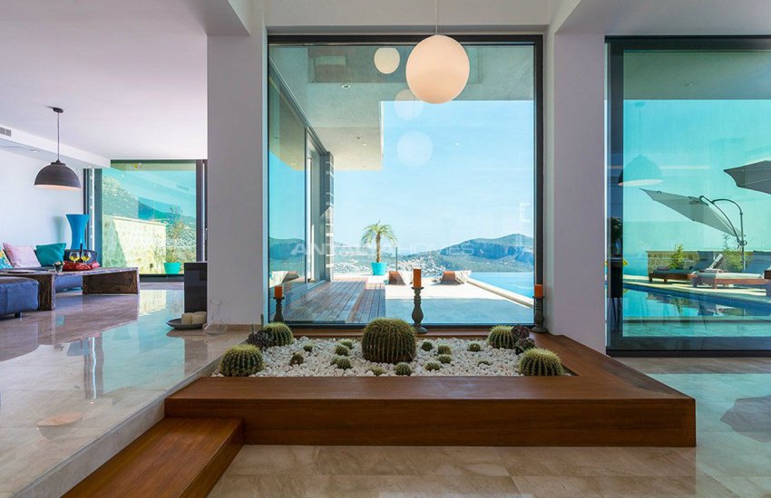4+1 Sheltered Kalkan Villa Overlooking Bay and Islands 16