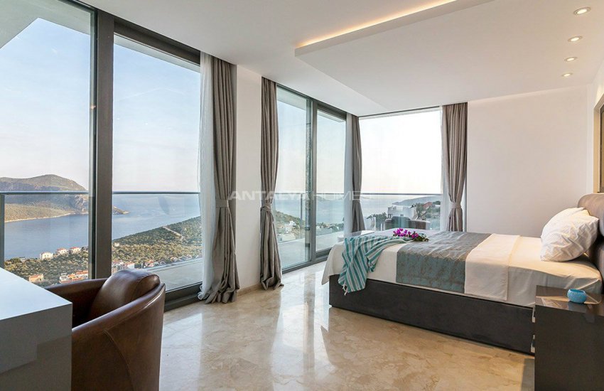 4+1 Sheltered Kalkan Villa Overlooking Bay and Islands 26