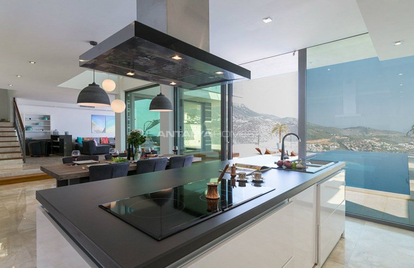 4+1 Sheltered Kalkan Villa Overlooking Bay and Islands 17