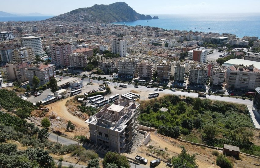 شقق بموقع جيد مطلة على البحر مع حوض سباحة في ألانيا 13