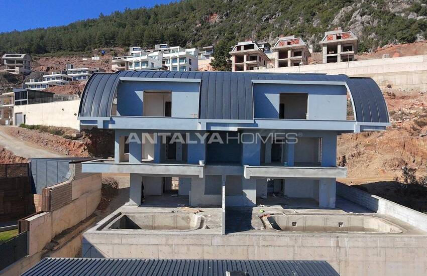 Villas Vue Mer À Vendre Avec Piscine Privée À Alanya Tepe 38