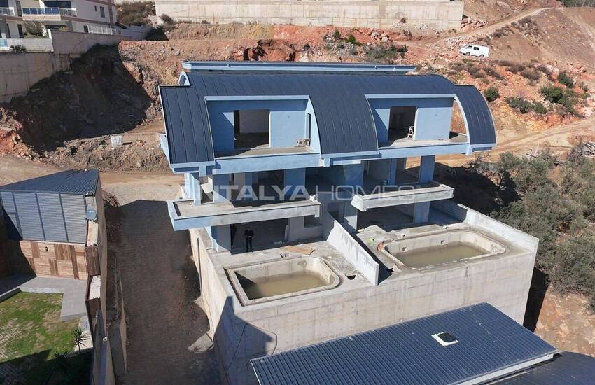 Villas Vue Mer À Vendre Avec Piscine Privée À Alanya Tepe 37