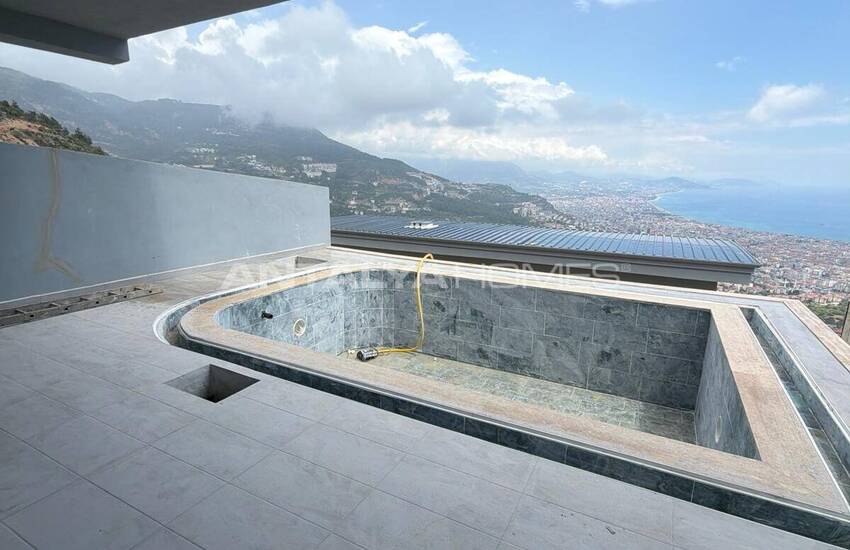 Villas Vue Mer À Vendre Avec Piscine Privée À Alanya Tepe 40