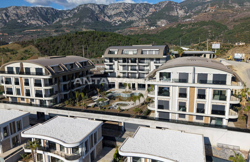Alanya Kargıcak'ta Deniz ve Dağ Manzaralı Sitede Şık Daireler 26