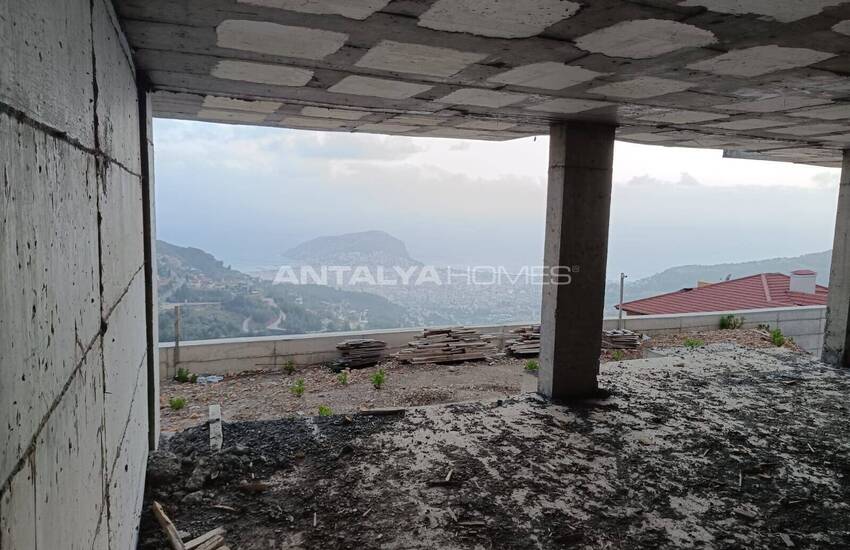 Alanya'da Şık Tasarımlı Deniz Manzaralı Villalar 22