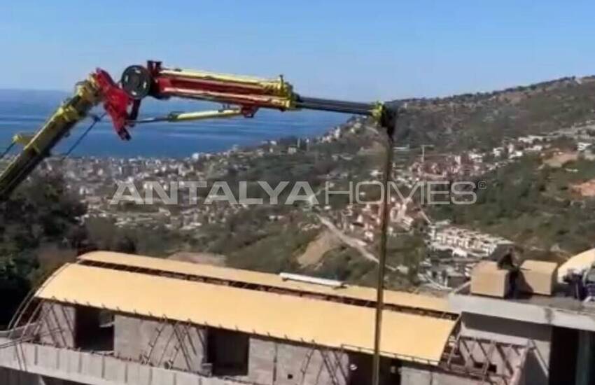 Alanya Bektaş'ta Deniz ve Şehir Manzaralı Daireler 16