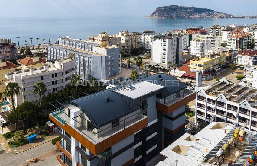آپارتمان‌های با منظره دریا و شهر نزدیک ساحل در آلانیا اوبا 17