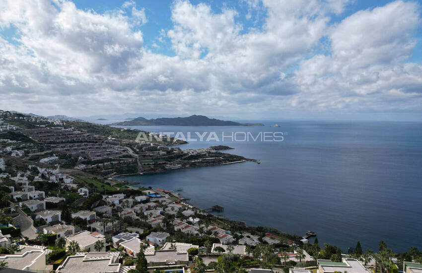 Bodrum Yalıkavak'ta Taş Kaplama Deniz Manzaralı Müstakil Villalar 44