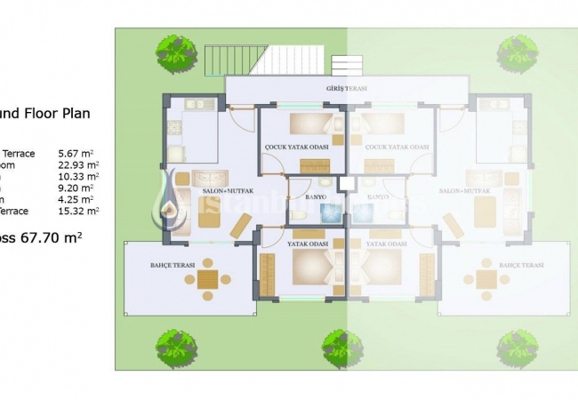 位于伊斯坦布尔 Sile 低层建筑群的自然景观公寓 14