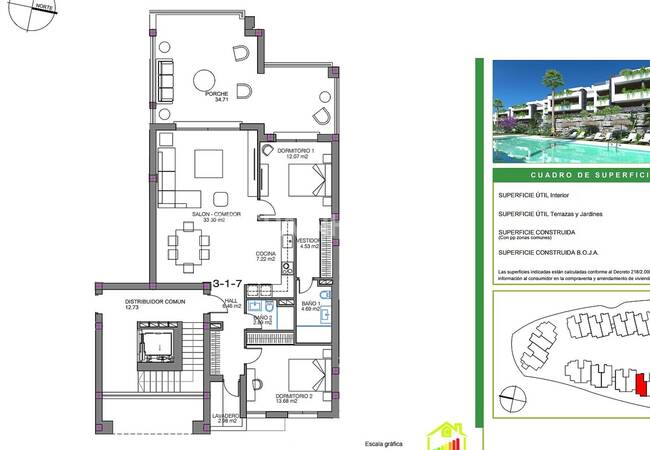 Casares'te Muhteşem Manzaralı Golf Sahası Yanında Daire 26