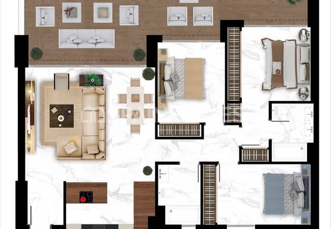 Marbella'da Havuzlu Site İçinde Enerji Dostu Daireler 42