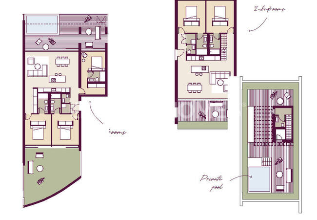 شقق في إلفيريا، ماربيا مع أحواض سباحة على السطح ومقصورة تشمس اصطناعي 15