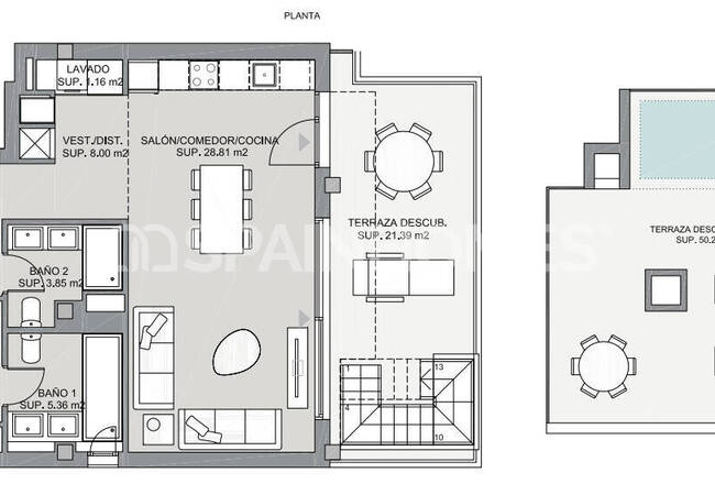 Mijas Málaga'da Deniz ve Golf Sahası Manzaralı Daireler 14