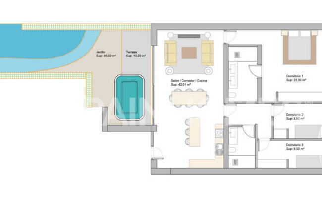 شقق في مجمع سكني بمسبح في سان بيدرو دي ألكانتارا 21