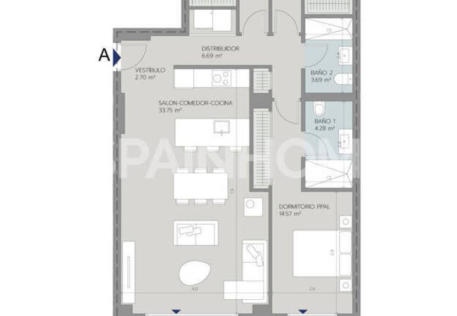 شقق في مجمع مع مسبح بالقرب من البحر في بينالمادينا 9