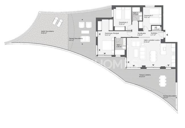 2 and 3-bedroom Flats in a Complex with Pool in Málaga 19