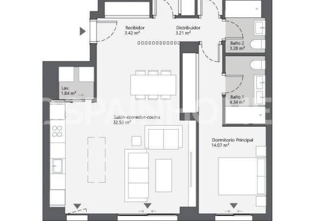 2 and 3-bedroom Flats in a Complex with Pool in Málaga 20